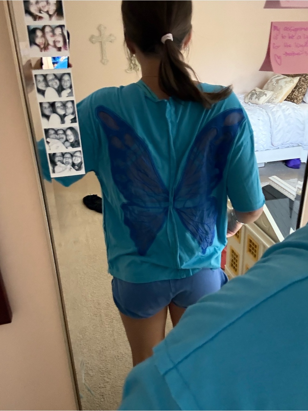 Butterfly Back Turquoise Tee